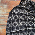 🦃 Edista Black Patterned Cap Sleeve Shirt Size XL Photo 1