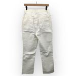 Free People White Crocodile-Embossed Straight Leg Jeans Women's Size 32 Photo 5