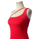 H:ours  Niall Midi Dress in Two Tone Red Small New Stretch Bodycon Photo 4