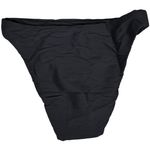 J.Crew  Ribbed high-rise‎ cheeky bikini bottom Black XS NWT Photo 1