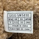 UGG  Women's Brooks Tall Boots Brown Black Leather Shearling Round Toe Size 7 Photo 15