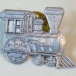 Hallmark 1998 HMK Train 25th Anniversary Tie Tack Pin Pewter Silver Color Steam Engine Photo 15
