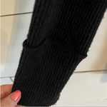 Free People We The Free Black Beach Split Back Ribbed Cowl Neck Top. Size Medium. Photo 6