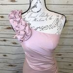 Adrianna Papell Rose Pink One Shoulder Dress Photo 1