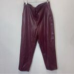 Ryegrass Women’s Size 14 Burgundy Faux Leather Ankle Pants High Rise Red Photo 1