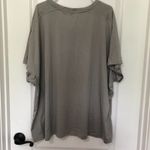 Adidas Womens Shirt 4X M Gray Heather V-neck Short Sleeve Activewear Top NWT Photo 2
