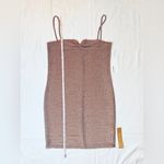 Reformation NWT  Kyla Dress - Taupe Sparkle - M Photo 12