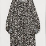H&M Balloon Sleeved black and White Printed Dress Medium Photo 0