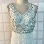 Sue Wong NWT white beaded pleated white lace formal gown size 0 Photo 1