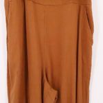 Old Navy  Linen Blend Cami Jumpsuit Wide Leg Warm Coffee Womens Granola  Size XL Photo 4