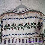 Woolrich 90’s Vintage Wool Blend Cardigan Sweater Floral Design women size L Photo 10