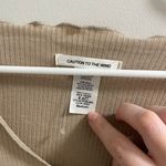 Caution to the Wind Tan Button Long Sleeve Photo 2