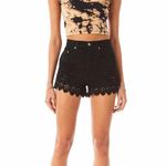 LF new Carmar Denim π½ Titania Crochet Trim Denim Shorts π½ Black π½ Size 28 Photo 1