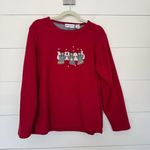 Cathy Daniels Vintage Women’s Medium Red Angel Sweater Photo 0