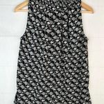 Catherine Malandrino Black and White Flamingo Print Top Sleeveless Sz Sm Photo 1