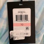 DKNY NWT Puff Sleeve Plaid Midi Dress in Blue Photo 8