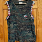 Denim & Supply Ralph Lauren Ralph Lauren Denim & Supply Camo Beaded Tank Top L — Boho Festival Southwest Photo 0