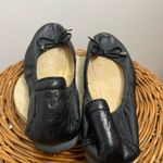 Frye  Ballet Flats Women’s Black CARSON Collapsible Bow Slip On Leather Size 10 Photo 4