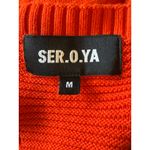 SER.O.YA Dress Women Medium Blood Orange Knit Breah Mini Bodycon Party Cocktail Orange Photo 4