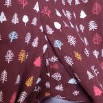 Anthropologie FLOREAT FOR BURGUNDY LIGHTWEIGHT FLANNEL ALLOVER TREE PRINT PANTS Photo 4