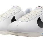 Nike  Cortez women’s sneakers, US size 7.5, UK size 5, white, black, and blue Photo 0