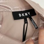 DKNY New Small Pink Metallic Sparkle Long Sleeve Mock Neck Top Photo 6