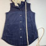 Columbia  Benton Springs Overlay Vest‎ Size Small Blue/Black Houndstooth Print Photo 8