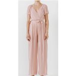 Endless Rose Anthropologie  Dusty Pink Surplice Jumpsuit New Small Sold Out Onlin Photo 4