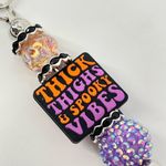 Keychain purse charm Beaded Keychain For Women, Bar Keychain, Silicone bead keyc Orange Photo 3