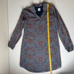 CAbi  Provincial Tunic Dress Small Blue Floral Long Sleeve Boho Fall Office Flowy Photo 8
