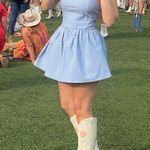 Baby blue halter mini dress Photo 0