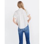 Madewell Linen-Blend Hilltop Shirt in Eyelet White Photo 2