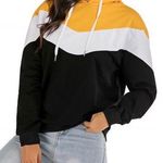 Zaful Colorblock Drop Shoulder Hooded Top Photo 1