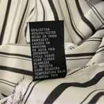 Unique spectrum Monochrome Striped Shirt XL White Black Cold Shoulder Button Up Photo 9