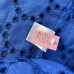 Sartoria Saracena Mamma Mia 100% Linen Eyelet Button Up Shirt Dress Photo 11