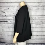 Dennis Basso Size 3X Black Keyhole w/ Bow Detail Crepe Blouse Top Photo 2