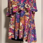 EUC Kira Multicolor Floral Ruffle Sleeveless Top size small Pink Photo 2