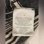 AUW  Women’s Y2K V-neck Wrap Around‎ Black and White Striped Blouse Size M Photo 5