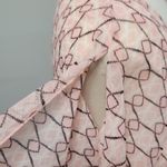 Ny&co NY& peach & brown 90s geo mesh blouse size small Photo 3