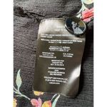 Volcom  Black Pink Orange Bud Seriously Button Front Short Sleeve Top Small Photo 3