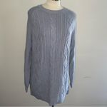 RD Style Gray Cable Knit Tunic Sweater | Women’s Medium Photo 2