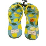 Kate Spade New York Lemon Print Flip Flops Sandals Size 11 Yellow Blue Photo 7