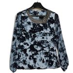 Alfani Beaded Dress Blouse Size M Photo 0