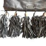 Rebecca Minkoff  Kinga Leather Tassel Clutch‎ Black Photo 6