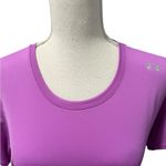 Under Armour  Purple Fitted Crew Neck Short Sleeve Athletic Wear Base Layer Top L Photo 2