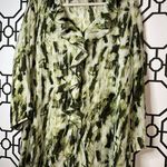 Allison Taylor Ladies Button Up Flowy Green Delicate Pastel Chic Blouse Size XL Photo 2