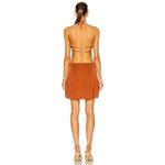 Cult Gaia  Leslie Knit Dress in Spice Large New Womens Mini Metallic Cocktail Photo 1
