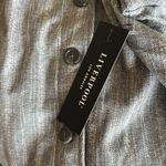 Liverpool NWT  Los Angeles Cocoon Button Up Pewter Black Sketchy Stripe Photo 8