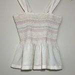 Madewell Rainbow Smocked Peplum Tank Photo 2