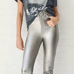 We The Free Free People Phoenix Coated High-Rise Skinny Jeans in Silver Size 27 Photo 0